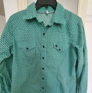 Womens large cinch rodeo shirt teal